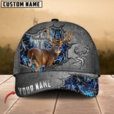 Maxcorners Premium Hunting Deer Metal Under God Personalized Hats 3D Multicolored
