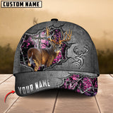 Maxcorners Premium Hunting Deer Metal Under God Personalized Hats 3D Multicolored