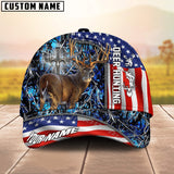 Maxcorners Premium American Hunting Deer Under God Personalized Hats 3D Multicolored