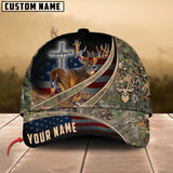 Maxcorners Premium New Edition Of Flag Hunting Deer Personalized Hats 3D Multicolored