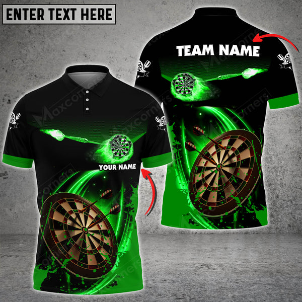 Maxcorners Fire Darts Personalized Name, Team Name 3D Shirt