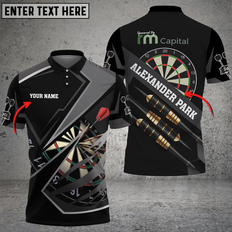 Maxcorners Darts For Team Design Multicolor Option Personalized Name 3D Shirt KH