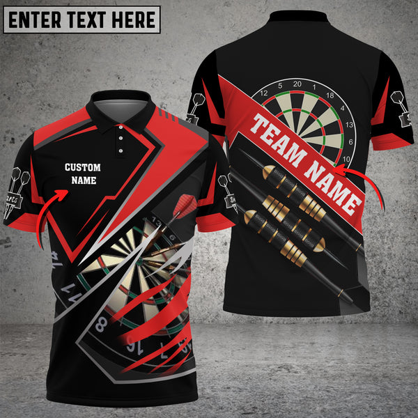 Maxcorners Darts For Team Design Multicolor Option Personalized Name 3D Shirt