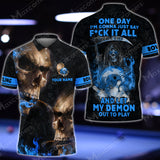 Maxcorners Smoky Skull F*k It All Bowling And Pins Customized Name 3D Shirt