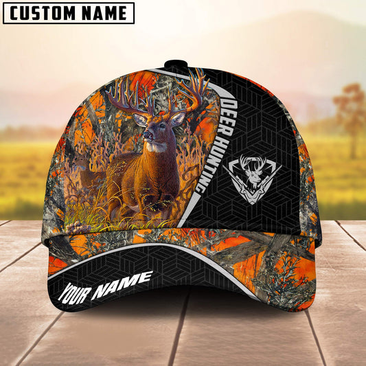 Maxcorners Hunting Deer Sport Camo Personalized Hats 3D Multicolored