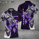 Maxcorners Magma Dragon Bowling And Pins Multicolor Option Customized Name 3D Shirt