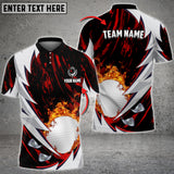 Maxcorners Golf Fire Thunderstorm Multicolor Option Customized Name 3D Shirt