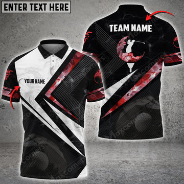 Maxcorners Golf Smoke Multicolor Option Customized Name 3D Shirt