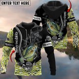 Maxcorners Personalized Name Crappie Hook Fishing Shirts For Men And Women 3D