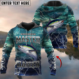 Maxcorners Personalized Name Tuna Fishing Master Baiter Shirts For Men And Women 3D
