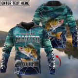 Maxcorners Personalized Name Walleye Fishing Master Baiter Shirts For Men And Women 3D