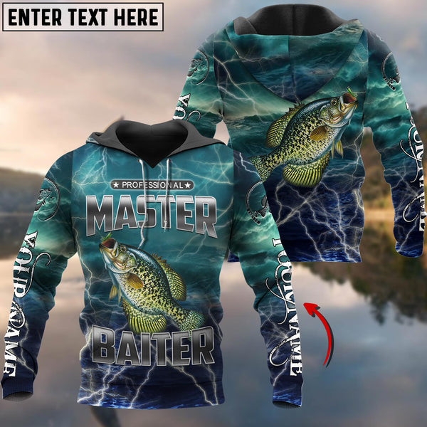 Maxcorners Personalized Name Crappie Fishing Master Baiter Shirts For Men And Women 3D