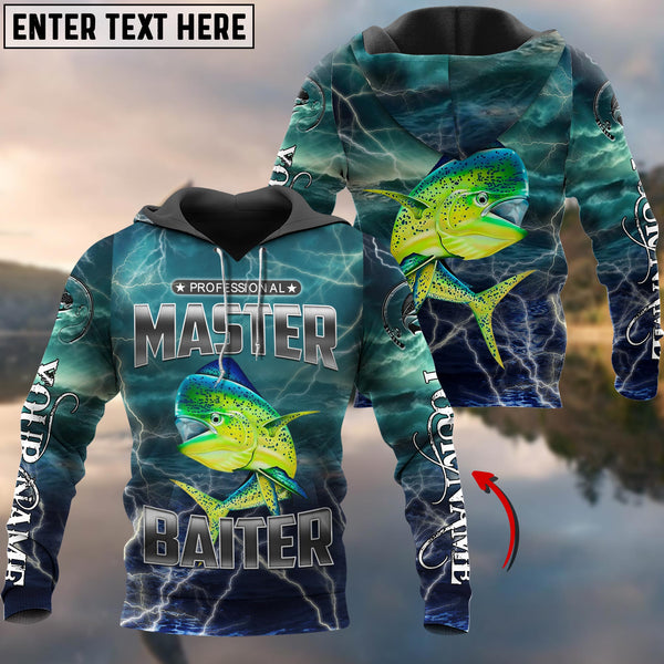 Maxcorners Personalized Name Mahi Mahi Fishing Master Baiter Shirts For Men And Women 3D