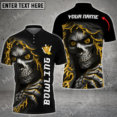 Maxcorners Reaper Bowling Multicolor Option Customized Name 3D Shirt