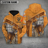 Maxcorners Custom Name Cross Hunting Deer ( Multicolor Option ) Shirt 3D All Over Printed Clothes