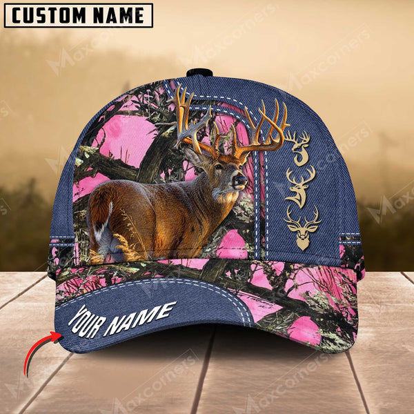 Maxcorners The Best Hunting Deer Jean Pattern Personalized Hats 3D Multicolored