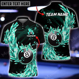 Maxcorners Billiards Eternal Ice Personalized Name 3D Shirt (Multi Color Options)