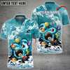 Maxcorners Billiards The Fury Of The Sea Personalized Name 3D Shirt (Multi Color Options)