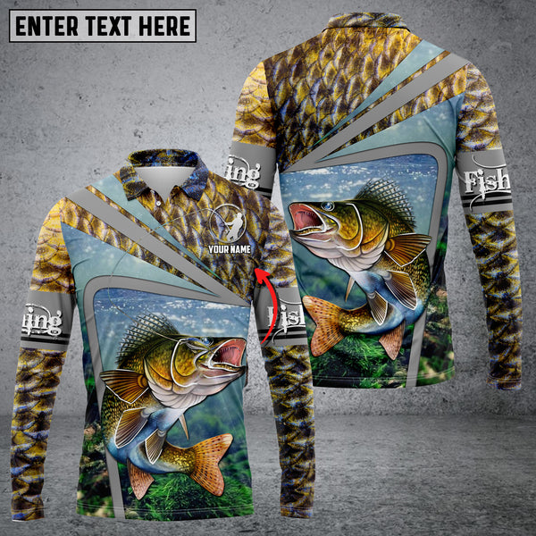 Maxcorners Walleye Fishing Customize Name 3D Shirts