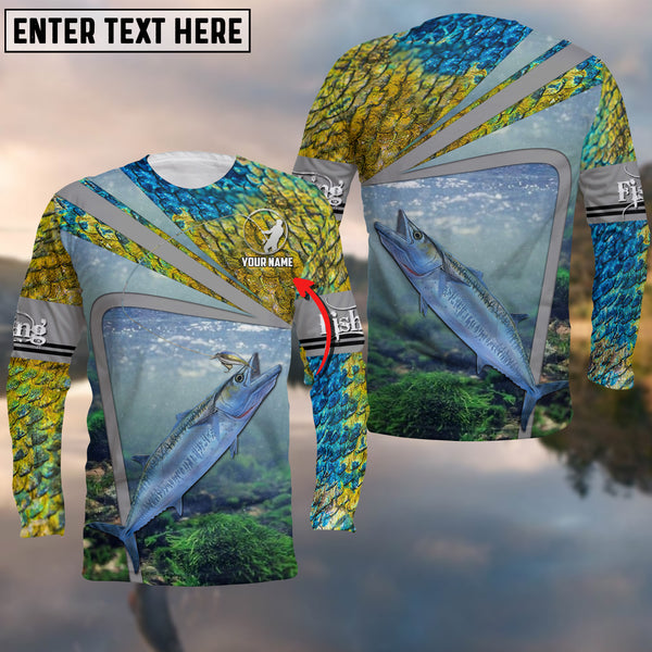 Maxcorners Kingfish Fishing Cool Customize Name 3D Shirts