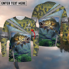 Maxcorners Bass Fishing Cool Customize Name 3D Shirts
