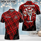 Maxcorners Darts Christmas Plaid Customized Name And Team Name 3D Shirt