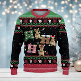 Maxcorners Rabbit Hunting Merry Christmas All Over Print Sweater