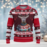 Maxcorners Elk Hunting Merry Christmas Ya Filthy Animal All Over Print Sweater