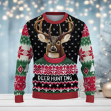 Maxcorners Hunting Merry Christmas (Multi Animal Options) All Over Print Sweater