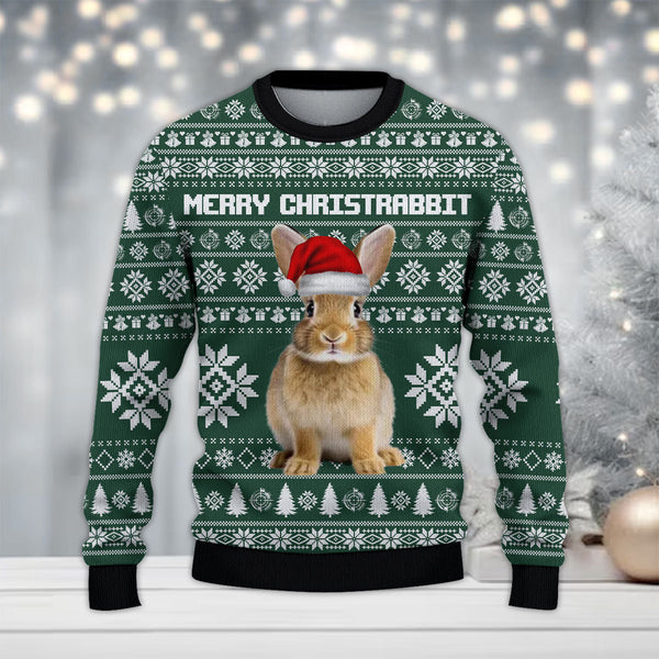 Maxcorners Hunting (Multi Animal Options) Green Merry Christmas All Over Print Sweater