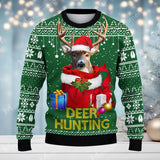 Maxcorners Funny Gift Hunting Merry Christmas (Multi Animal Options) All Over Print Sweater