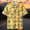 Maxcorners Personalized Car 1960s Mustang Muscle Car Yellow Hawaiian Shirt