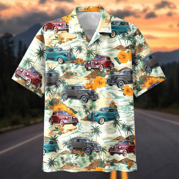 Maxcorners Custom Car 1930s Classic Car Tropical Hawaiian Shirt