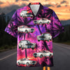 Maxcorners Personalized 1965 Ford Mustang Car Purple Sunset Hawaiian Shirt