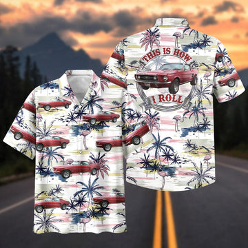 Maxcorners This Is How I Roll - Red Ford Mustang Personalized Car Hawaiian Shirt
