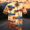 Maxcorners Personalized Car Classic Muscle Car Tropical Sunset Hawaiian Shirt