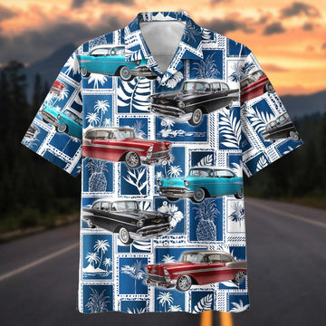 Maxcorners Custom Car Retro Chevy Bel Air Aloha Shirt