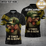 Maxcorners Bowling Shirt Funny Turkey Strike Multioptions Personalized Name, Team Name Unisex 3D Shirt (4 Colors)