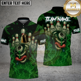 Maxcorners Bowling Shirt Crazy Smoking Bowling Ball Multioptions Personalized Name, Team Name Unisex 3D Shirt