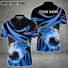 Maxcorners Billiards 8 Ball Broken Pattern Personalized Name 3D Shirt (Multi Color Options)