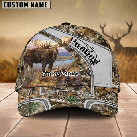 Maxcorners Moose Hunting Camo Pattern Personalized 3D Hats