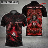 Maxcorners Billiards Fire Reaper Epic Art Personalized Name, Team Name Unisex Shirt ( 6 Colors )