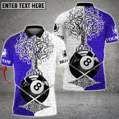 Maxcorners Billiards 8 Ball Viking Multi Color Options Personalized Name 3D Shirt