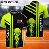 Maxcorners Tennis Ball Fire Multicolor Options Customized Name 3D Shirt ( 6 Colors )