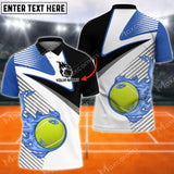 Maxcorners Tennis Fire Ball Line Pattern Multicolor Options Customized Name 3D Shirt ( 4 Colors )