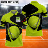 Maxcorners Tennis Line Art Multicolor Options Customized Name 3D Shirt ( 4 Colors )