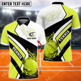 Maxcorners Tennis Ball Fire Multicolor Options Customized Name 3D Shirt ( 4 Colors )