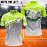 Maxcorners Tennis Ball Elite Line Pattern Multicolor Options Customized Name 3D Shirt ( 6 Colors )