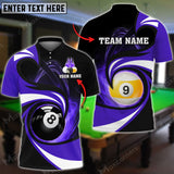 Maxcorners Billiards 8 Ball & 9 Ball Stormeye Personalized Name, Team Name Unisex Shirt ( 6 Colors )