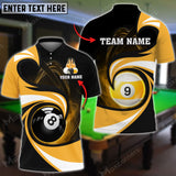 Maxcorners Billiards 8 Ball & 9 Ball Stormeye Personalized Name, Team Name Unisex Shirt ( 6 Colors )